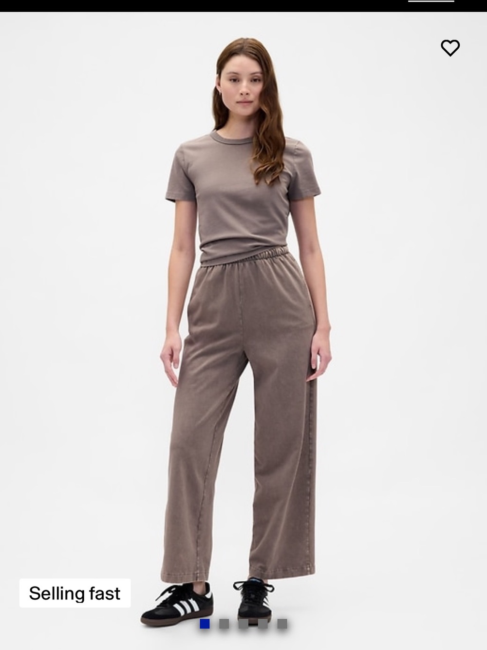 GAP Wide-Leg Pants in Taupe Brown